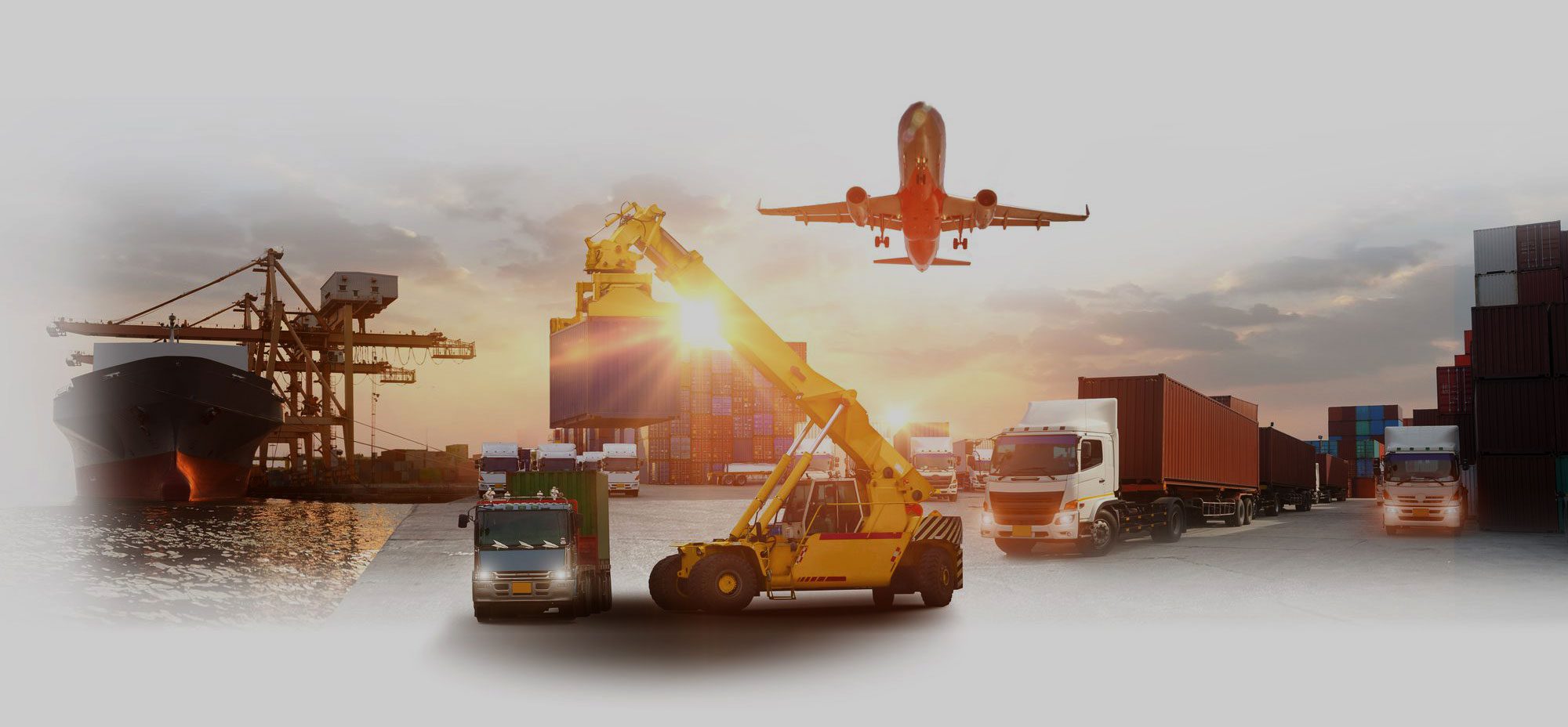 Air freight cargo container staging and international warehouse operations